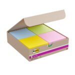 Post-It Super Sticky Confezione da 16 blocchi da 90 foglietti adesivi riposizionabili - Forma quadrata - 76x76 mm - a zig-zag - Colori assortiti - immagine 3