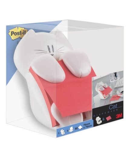 Post-It Super Sticky Dispenser con blocco da 90 Z-Notes adesive - Dispenser a gancio - Forma quadrata - 76x76 mm - Colore bianco