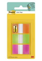 Dispenser Post-It Index con 60 segnalibri riposizionabili - Forma rettangolare - Colori assortiti