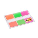 Dispenser Post-It Index con 60 segnalibri riposizionabili - Forma rettangolare - Colori assortiti - immagine 2
