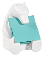 Post-It Super Sticky Dispenser con 2 blocchi da 45 Z-Notes - Forma di orsetto - Forma quadrata - 76x76 mm - Colore bianco