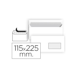 Confezione Sam da 500 buste americane in carta offset da 90 g con finestra a destra - Dimensioni 115x225 mm - Autoadesive con striscia in silicone - Colore bianco