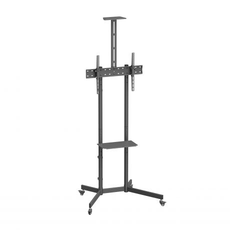 Ewent Supporto da pavimento con ruote per schermi da 37" a 70" - Blocco ruote - Ripiani - Peso massimo 50 kg - VESA 600 x 400 mm - Colore: nero