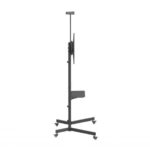 Ewent Supporto da pavimento con ruote per schermi da 37" a 70" - Blocco ruote - Ripiani - Peso massimo 50 kg - VESA 600 x 400 mm - Colore: nero - immagine 3
