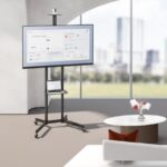 Ewent Supporto da pavimento con ruote per schermi da 37" a 70" - Blocco ruote - Ripiani - Peso massimo 50 kg - VESA 600 x 400 mm - Colore: nero - immagine 4