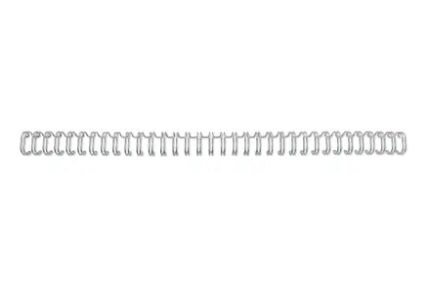 GBC Wirebind Confezione da 100 spirali di rilegatura da 8 mm per passo 3:1 rotondo o quadrato - Formato A4 - Per 34 fori - Rilegazione fino a 70 fogli - Colore argento