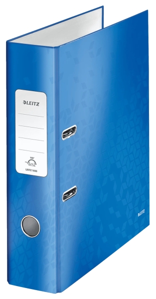 Leitz Wow Raccoglitore a leva A4 - Dorso 80 mm - Ollao e Rado - Etichetta sul dorso - Colore blu