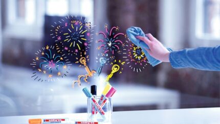5 e 3 mm - Cancellabile a secco - Colore nero