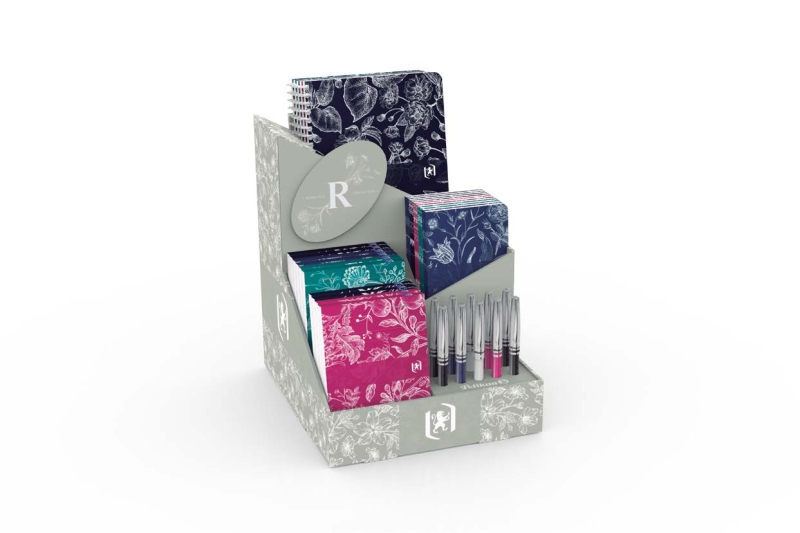 Oxford Romance Espositore con 10 blocchi pinzati A6