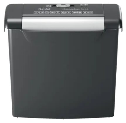 Rexel Momentum S206 Distruggidocumenti manuale a strisce P-2 - Distrugge fino a 6 fogli - Cestino da 9 L - Colore nero