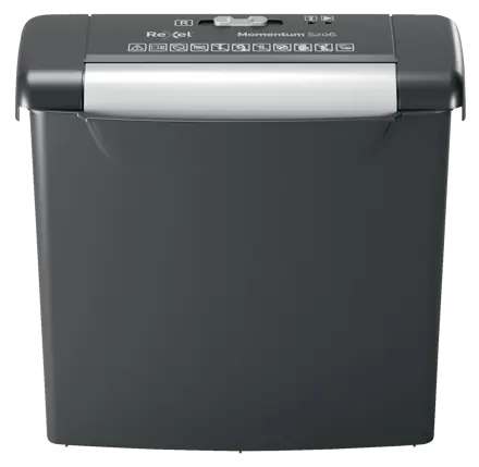 Rexel Momentum S206 Distruggidocumenti manuale a strisce P-2 - Distrugge fino a 6 fogli - Cestino da 9 L - Colore nero