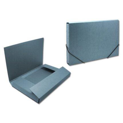 Bismark Cartella per progetti - Dimensioni 350x230x50mm - Realizzata in cartone - Chiusura con elastici - Colore blu