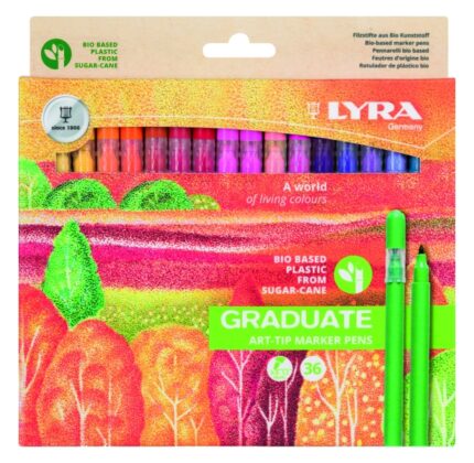 Lyra Graduate Art Tip Confezione da 36 pennarelli - Colori assortiti