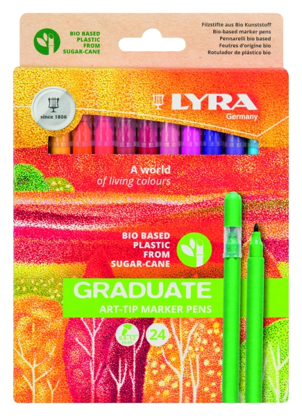 Lyra Graduate Art Tip Confezione da 24 pennarelli - Colori assortiti