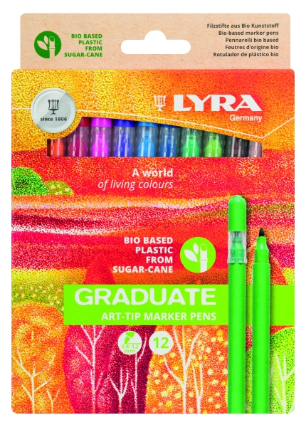 Lyra Graduate Art Tip Confezione da 12 pennarelli - Colori assortiti