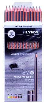Lyra Graduate Confezione da 12 matite di grafite - Gradazioni assortite - Colore nero - immagine 2