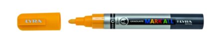 Lyra Mark All Pennarello permanente - Multisuperficie - Punta tonda - 2 mm - Colore giallo