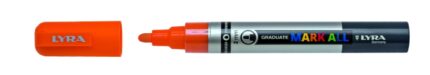 Lyra Mark All Pennarello indelebile - Multisuperficie - Punta tonda - 2 mm - Colore arancione