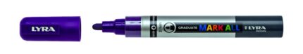 Lyra Mark All Pennarello indelebile - Multisuperficie - Punta tonda - 2 mm - Colore viola