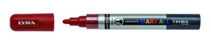 Lyra Mark All Pennarello permanente - Multisuperficie - Punta tonda - 2 mm - Colore marrone