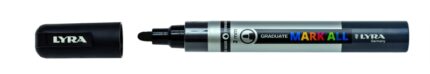 Lyra Mark All Pennarello indelebile - Multisuperficie - Punta tonda - 2 mm - Colore nero