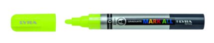 Lyra Mark All Pennarello permanente - Multisuperficie - Punta tonda - 2 mm - Colore giallo neon