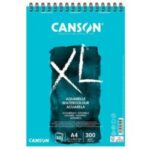 Canson XL Carta per acquerello Album a spirale da 30 fogli A5 da 300 g - Grana fine - Colore bianco