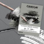 Blocco Canson Graduate Mixed Media incollato da 30 fogli A5 - 220 g - Grana fine - Colore grigio - immagine 2