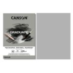 Blocco Canson Graduate Mixed Media incollato da 30 fogli A5 - 220 g - Grana fine - Colore grigio - immagine 3