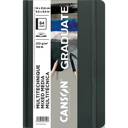 Canson Graduate Mix Media Quaderno con 32 fogli - 14x21