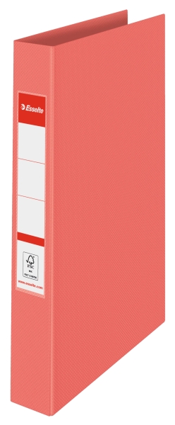 Esselte Colour'Breeze Raccoglitore ad anelli 25 mm A4 - Dorso 42 mm - Capacità 190 fogli - Colore Corallo