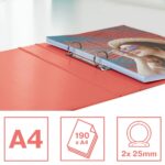 Esselte Colour'Breeze Raccoglitore ad anelli 25 mm A4 - Dorso 42 mm - Capacità 190 fogli - Colore Corallo - immagine 2