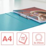 Esselte Colour'Breeze Raccoglitore ad anelli 25 mm A4 - Dorso 42 mm - Capacità 190 fogli - Colore blu - immagine 2