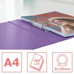 Esselte Colour'Breeze Raccoglitore ad anelli 25 mm A4 - Dorso 42 mm - Capacità 190 fogli - Colore Lavanda - immagine 2