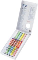 Edding 751 Confezione da 5 pennarelli permanenti - Punta tonda - Tratto tra 1 e 2 mm. - Inchiostro opaco - Asciugatura rapida - Colori assortiti pastello - immagine 3
