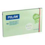 Milan Blocco da 90 post-it super adesivi - Rimovibili - Maggiore tenuta - 76 mm x 127 mm - Colore verde pastello