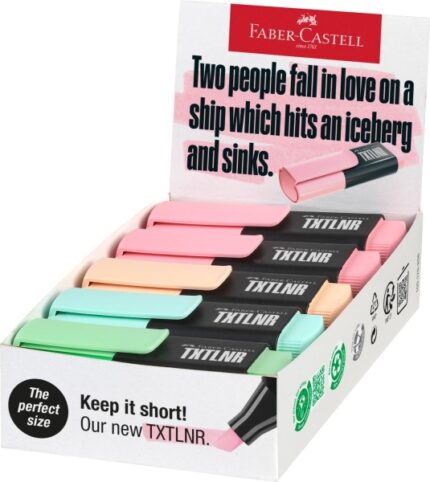 Faber-Castell TXTLNR Confezione da 10 pennarelli fluorescenti - Punta smussata - Tratto da 1
