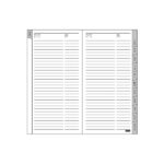 Finocam P023 Indice alfabetico per agenda a fogli mobili - 12 linguette - Formato Pl3 - 82x5x127 mm - Carta - Colore bianco - immagine 2
