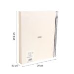 Milan 430 Since 1918 Quaderno A4 con spirale - Quadretti 5x5 mm - 120 fogli da 95 g - Copertina rigida - Colore beige - immagine 3
