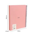 Milan 430 Since 1918 Quaderno A4 con spirale - Quadretti 5x5 mm - 120 fogli da 95 g - Copertina rigida - Colore rosa - immagine 3
