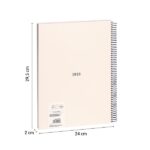 Milan 430 Since 1918 Quaderno A4 con spirale - Fogli bianchi - 80 fogli da 95 g - Copertina rigida - Colore beige - immagine 3