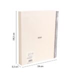 Milan 430 Since 1918 Quaderno A4 con spirale - Carta a righe da 7 mm - 120 fogli da 95 g - Copertina rigida - Colore beige - immagine 3