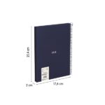 Milan 430 Since 1918 Quaderno A5 con spirale - Fogli bianchi - 80 fogli da 95 g - Copertina rigida - Colore blu - immagine 3