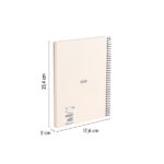 Milan 430 Since 1918 Quaderno A5 con spirale - Fogli bianchi - 80 fogli da 95 g - Copertina rigida - Colore beige - immagine 3