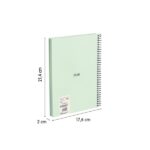 Milan 430 Since 1918 Quaderno A5 con spirale - Fogli bianchi - 80 fogli da 95 g - Copertina rigida - Colore menta - immagine 3