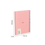 Milan 430 Since 1918 Quaderno A5 con spirale - Fogli bianchi - 80 fogli da 95 g - Copertina rigida - Colore rosa - immagine 3
