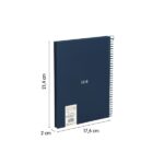Milan 430 Since 1918 Quaderno A5 con spirale - Carta a righe da 7 mm - 80 fogli da 95 g - Copertina rigida - Colore blu - immagine 3