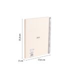 Milan 430 Since 1918 Quaderno A5 con spirale - Carta a righe da 7 mm - 80 fogli da 95 g - Copertina rigida - Colore beige - immagine 3