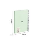 Milan 430 Since 1918 Quaderno A5 con spirale - Carta a righe da 7 mm - 80 fogli da 95 g - Copertina rigida - Colore menta - immagine 3