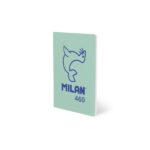 Milan 460 Since 1918 Taccuino A5 rilegato - Fogli bianchi - 24 fogli da 95 g - Colore menta